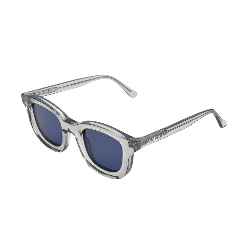 SVMSARA Argento gafas de sol eco-friendly retro detalle bisagras