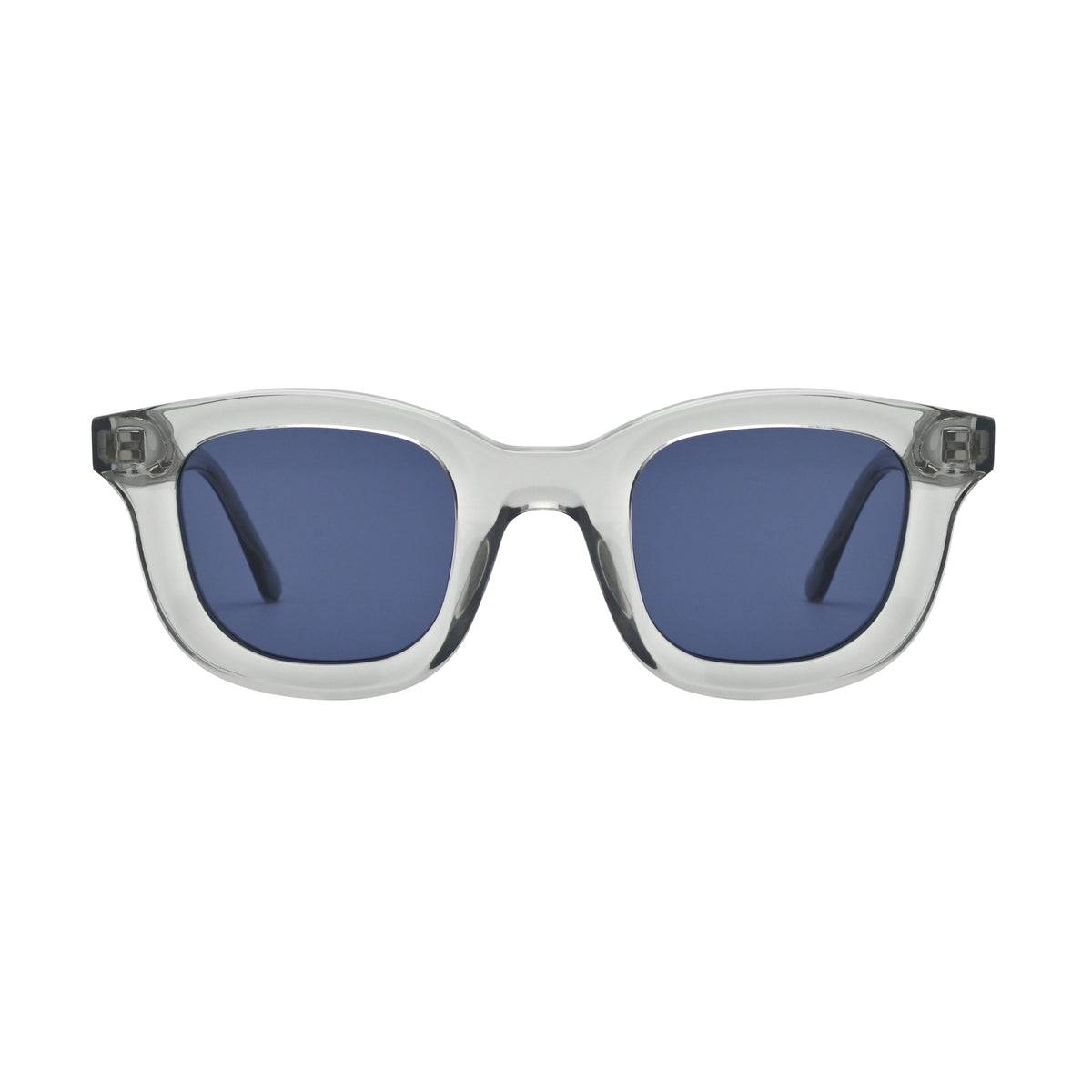 SVMSARA Argento gafas de sol redondas de bioacetato polarizadas UV400 vista frontal