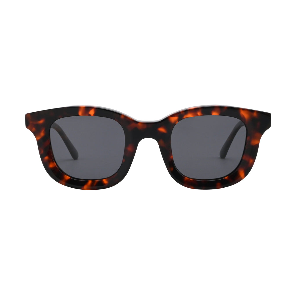 SVMSARA Argento gafas de sol redondas de bioacetato vista tres cuartos